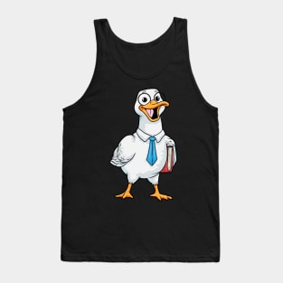 Duck as Teacher with Book Tank Top